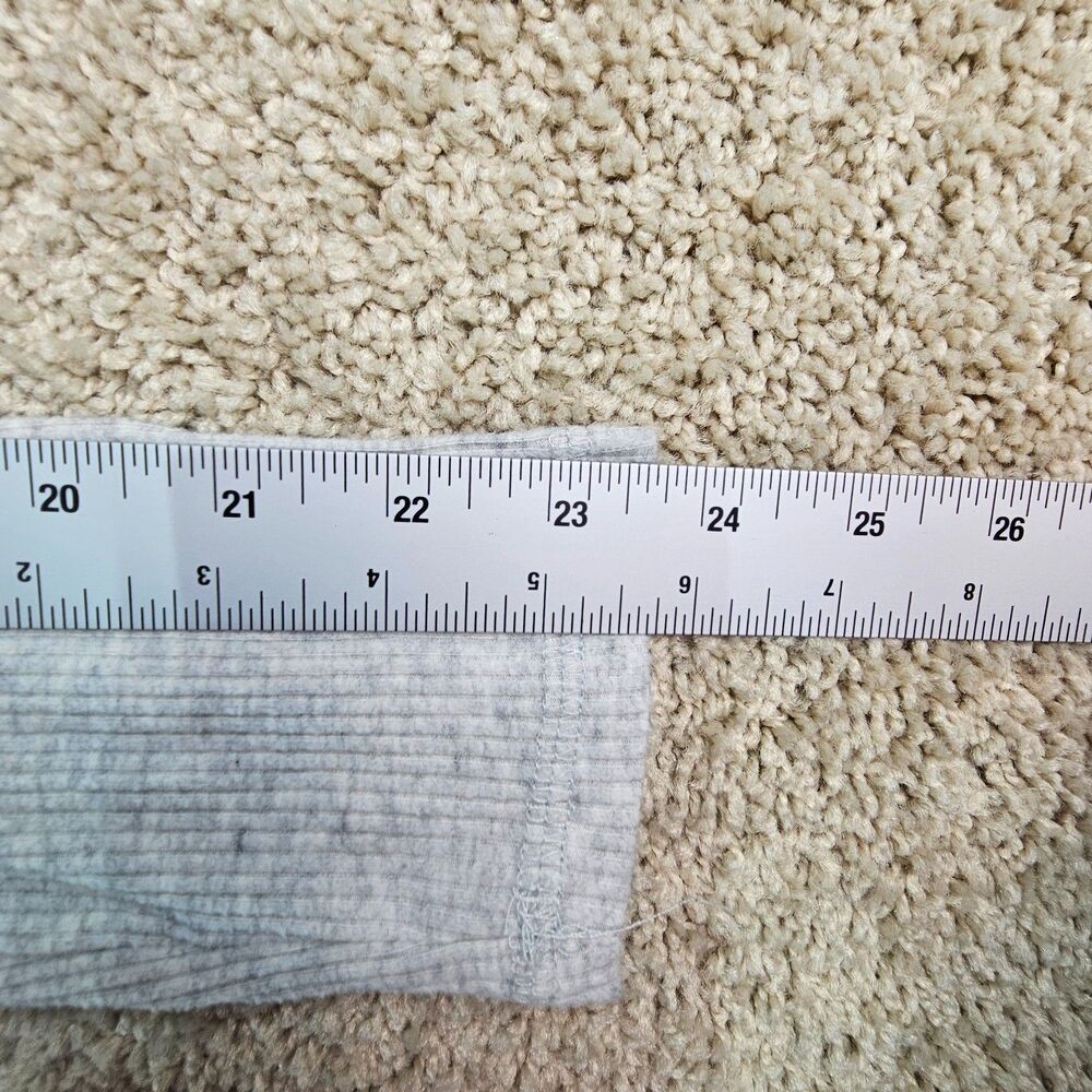 Old Navy Ribbed Long Sleeve Tops L Gray Ivory Stretch Layering Tees 2 Piece Lot - Picture 12 of 12